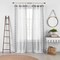Threadmade Home Shilo Boho Sheer Tab Top Window Curtain Panel with Tassels, Black - 52"W x 84"L